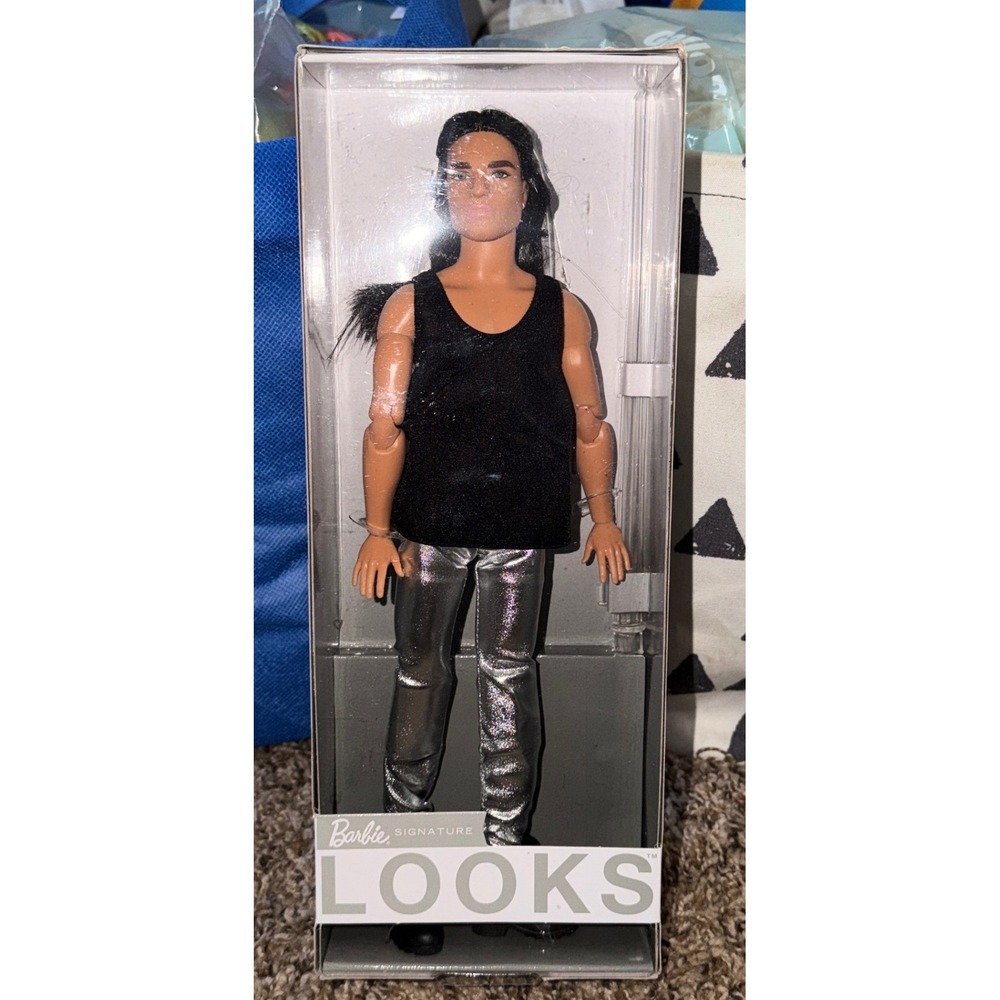 Barbie Signature Looks Ken Doll #9 Posable Black Hair (NWT)